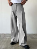 Men Wrinkle Free Pleated Trousers