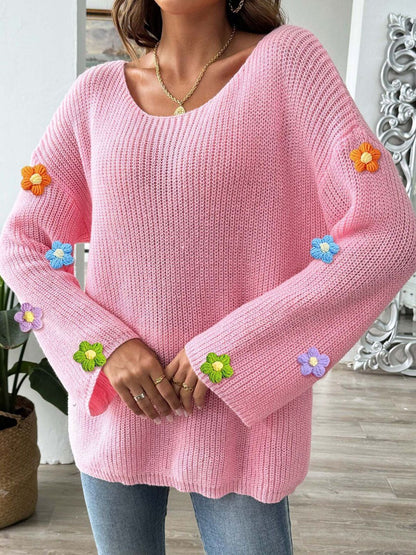 Women Pullover with Applique Detail