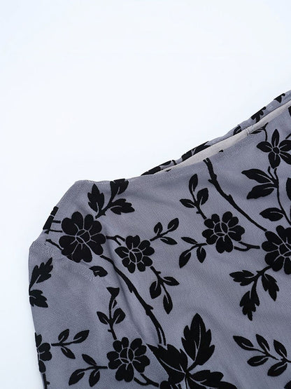 NOWI Floral Print Sheath Maxi Dress