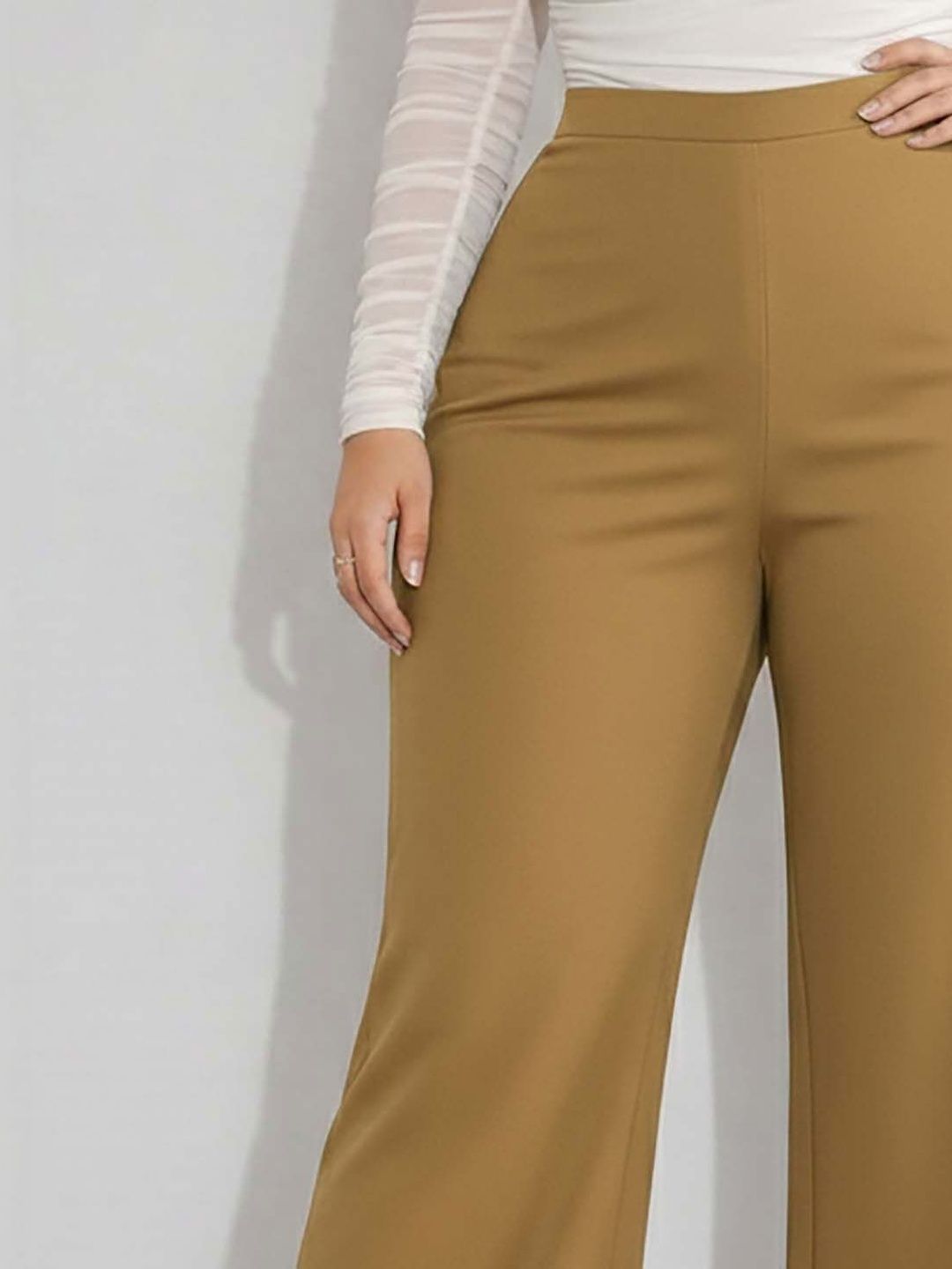 Women Straight Fit Wrinkle Free Trousers