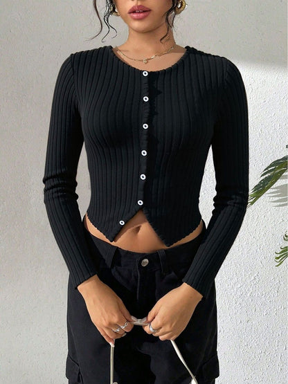Cotton Crop Top Style 868 - Nowi Korean Fashion