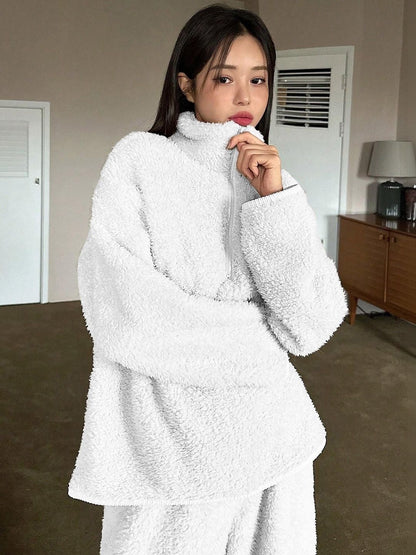 Spread Collar Long Sleeves Night Suit