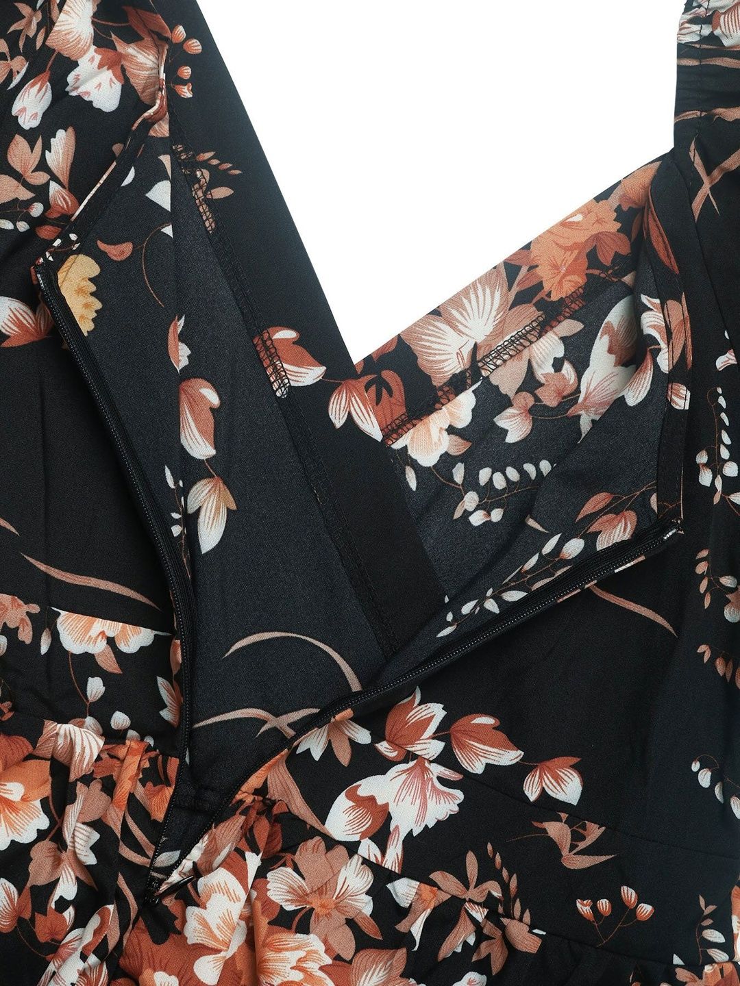 Women's Black Floral Print Maxi Dress Blend