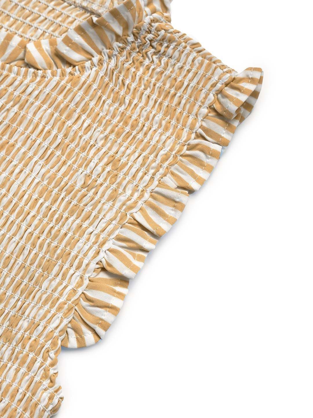 Striped Flutter Sleeve Maxi Midi Dress