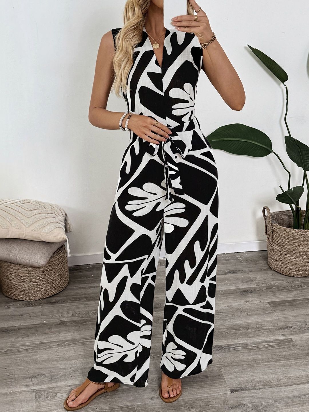 Printed Basic Jumpsuit