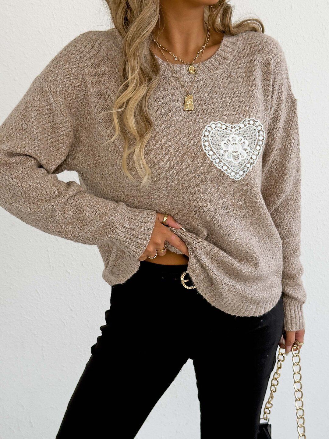Women Pullover with Embroidered Detail