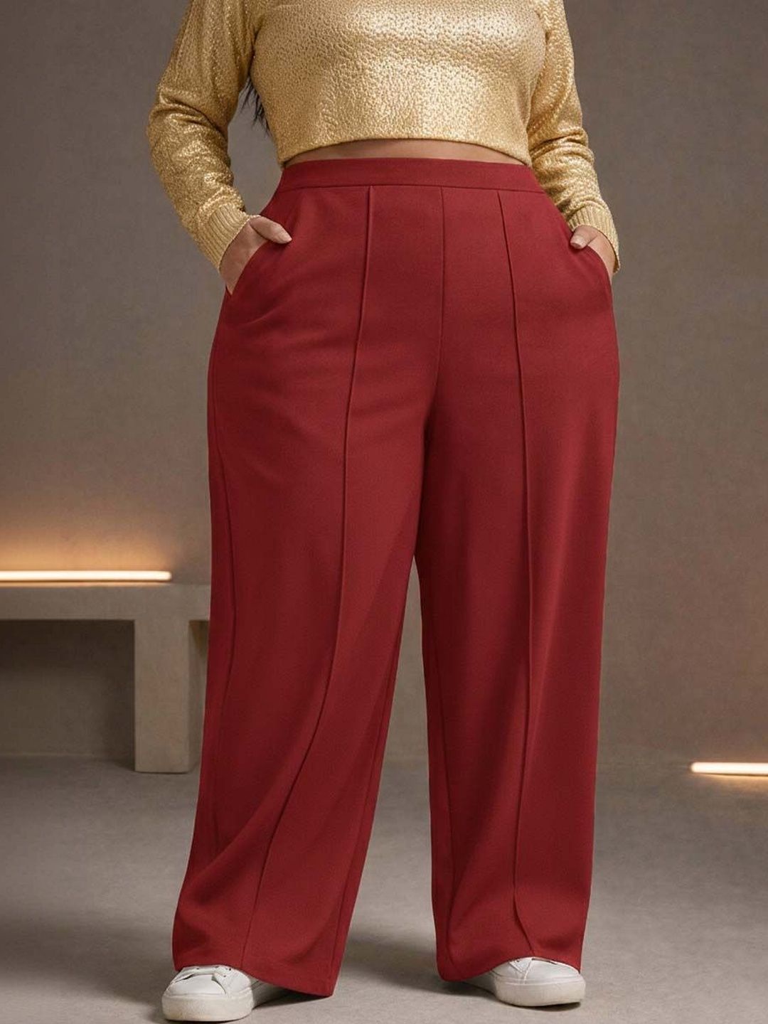 Women Wrinkle Free Trousers