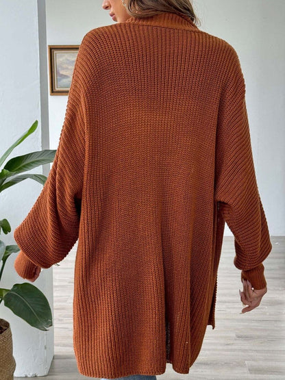 Women Ribbed Longline Cardigan