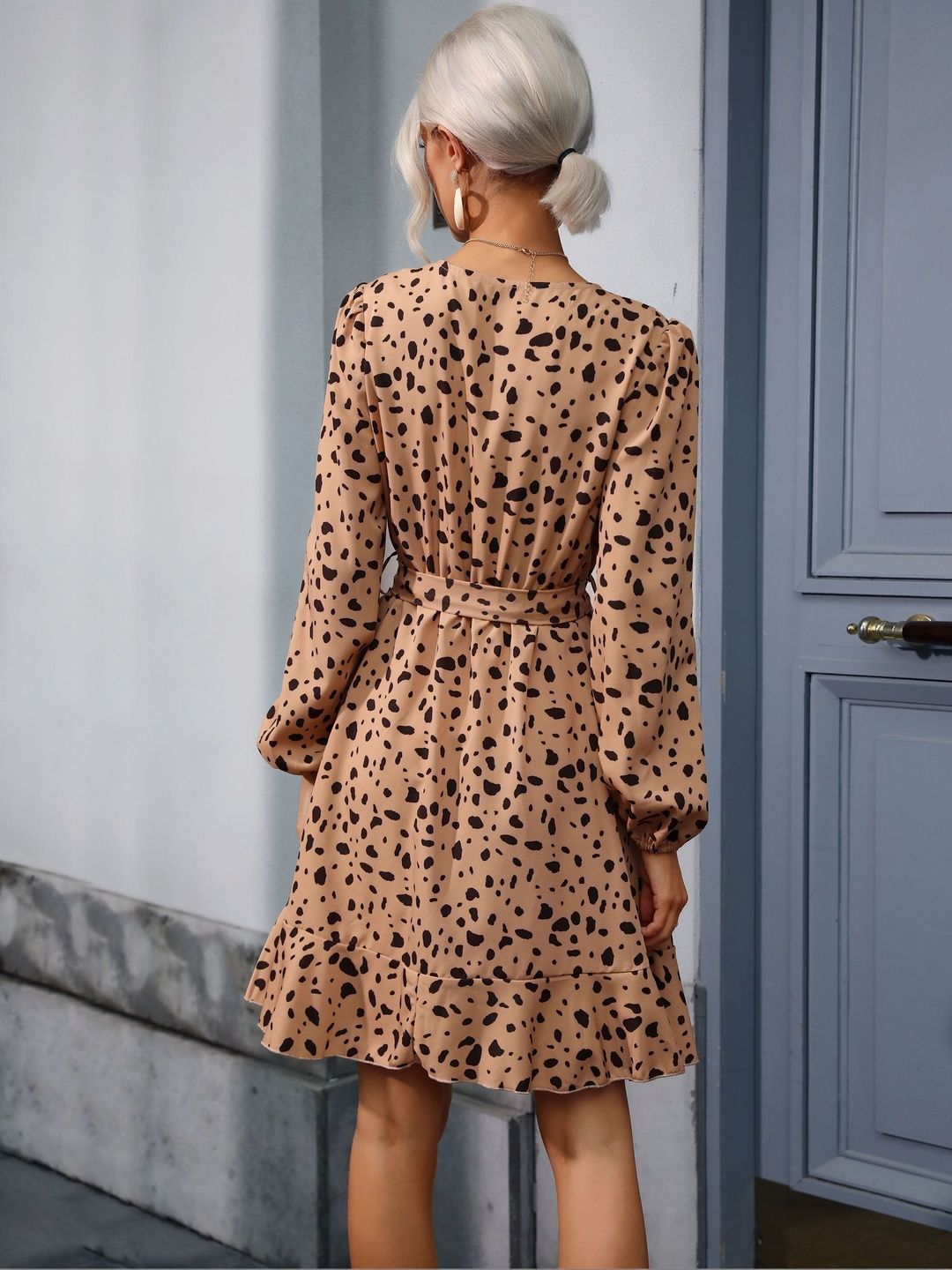 Women's Brown Nowi Animal Print Dress