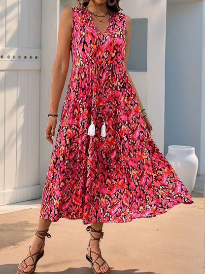 NOWI Printed A-Line Midi Dress