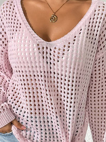 Women Pullover with Fuzzy Detail