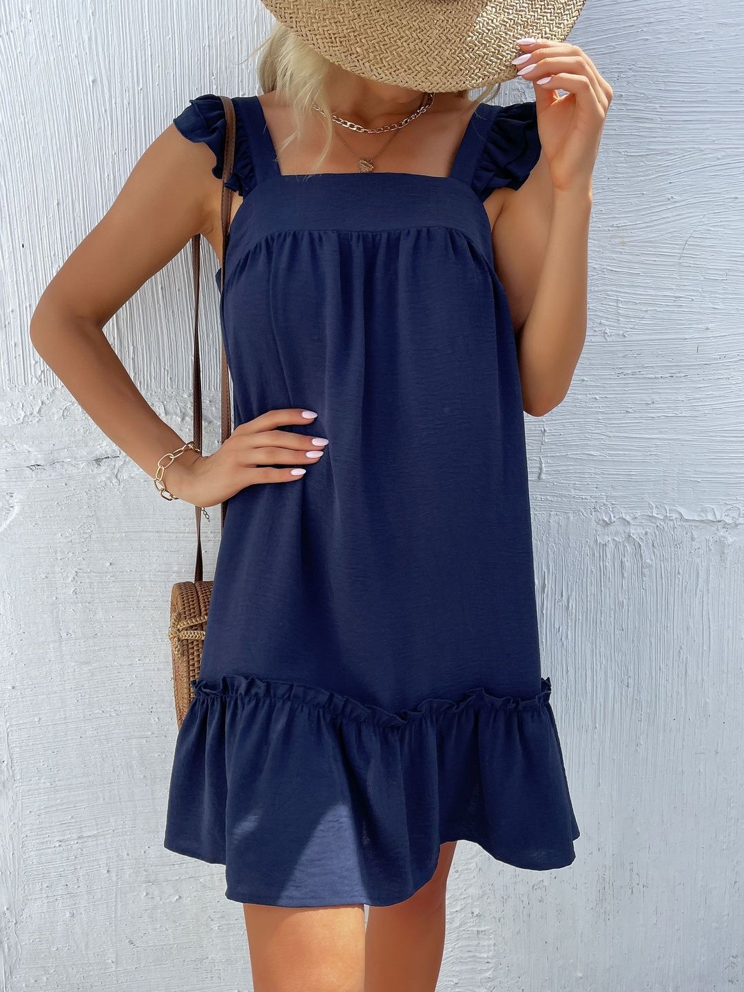 Ruffled A-Line Dress