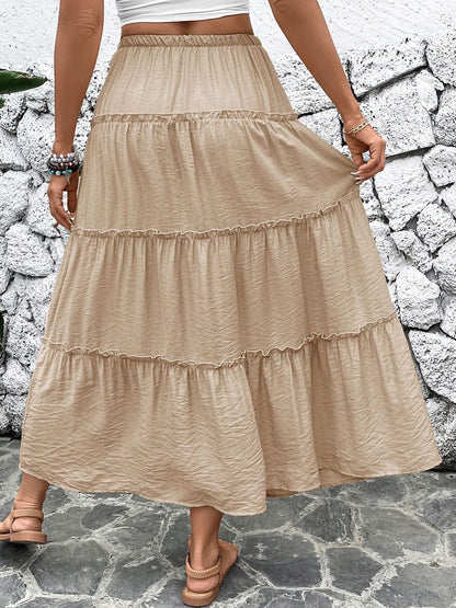 Tiered Flared Cotton Skirts