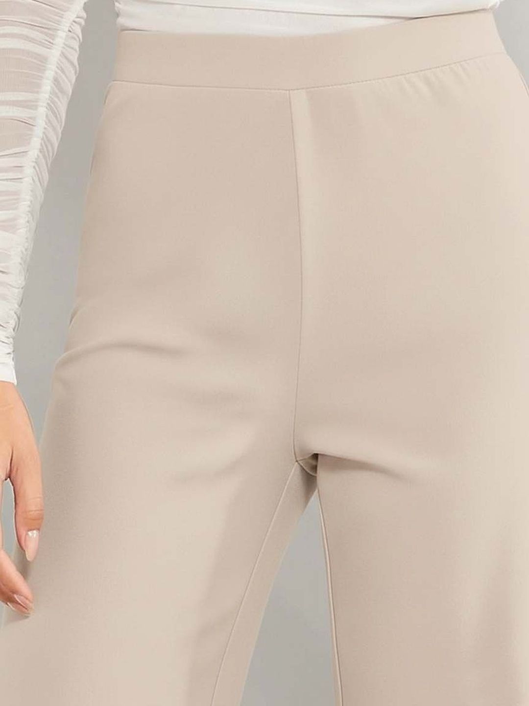 Women Straight Fit Wrinkle Free Trousers