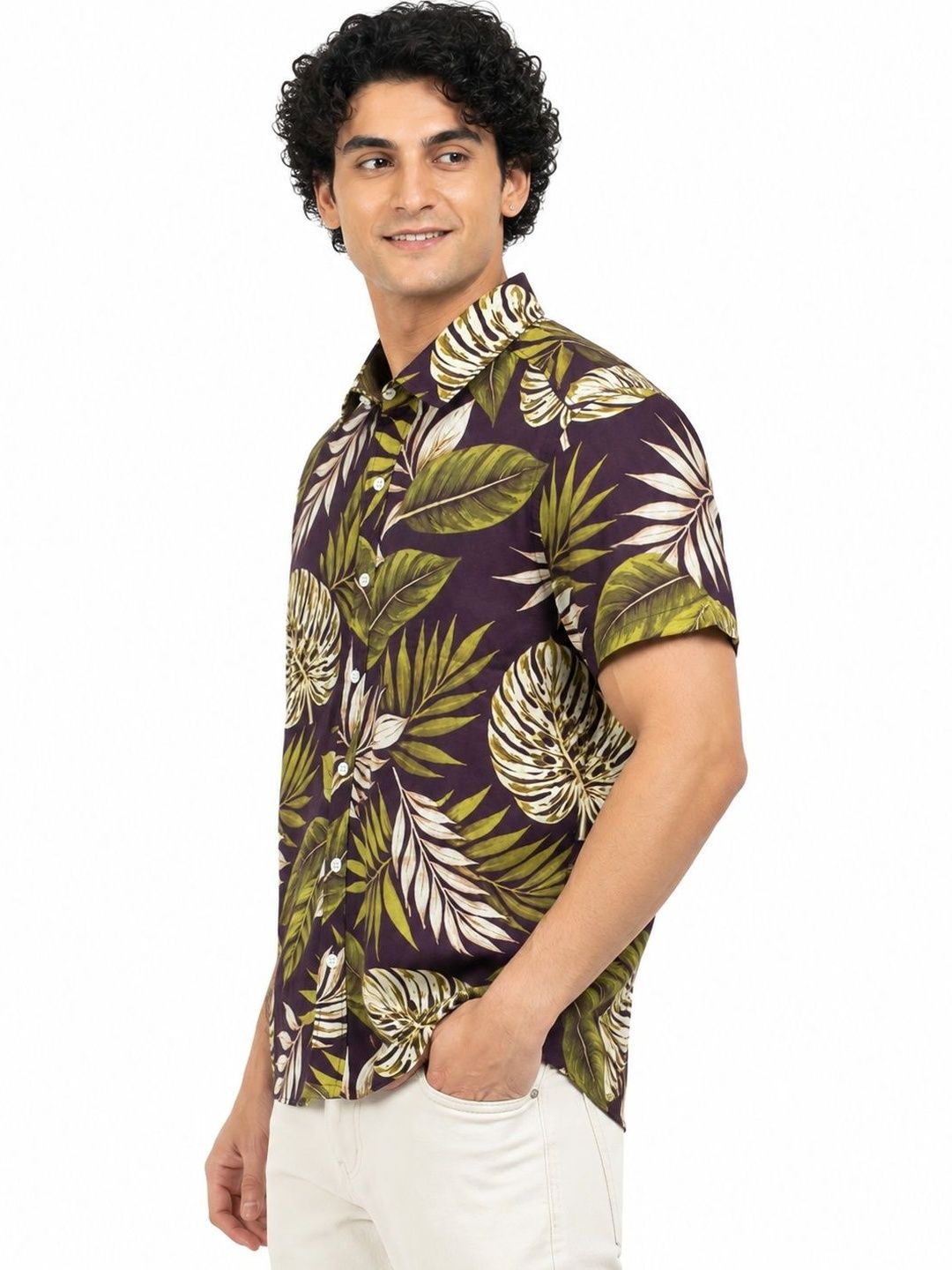 Men Comfort Floral Printed Casual Shirt