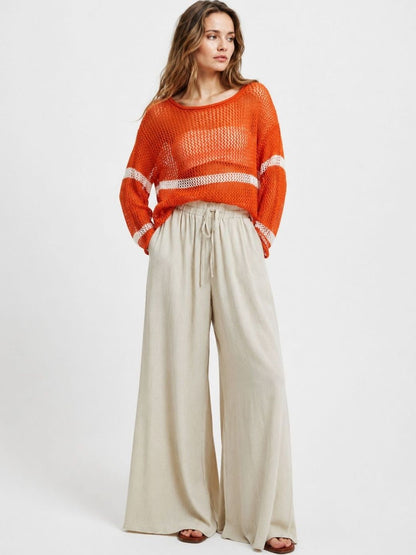 Women Relaxed Loose Fit High-Rise Trousers