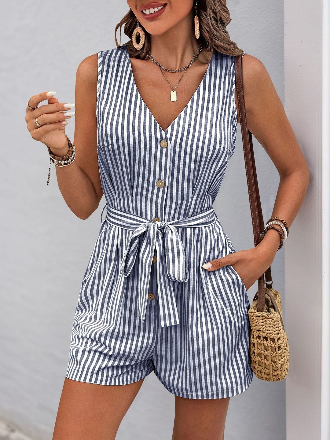 Striped Jumpsuit