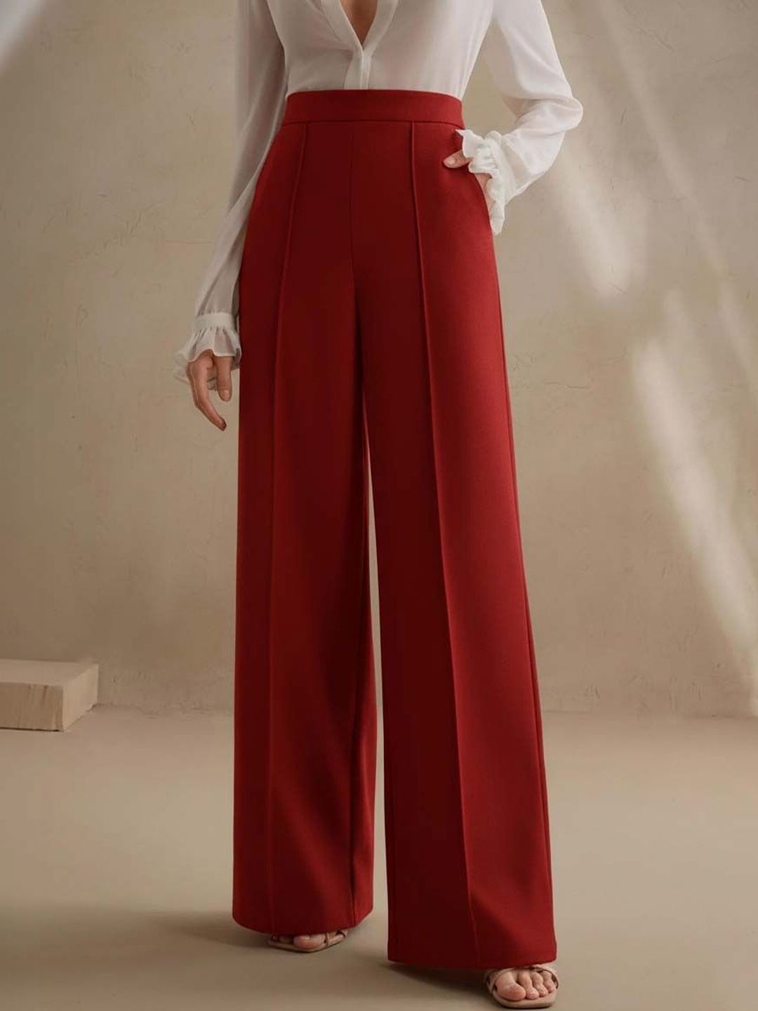 Women Wrinkle Free Trousers