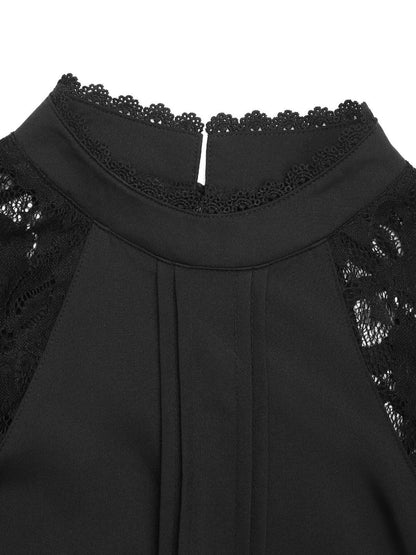Women's Black Puff Sleeve Top