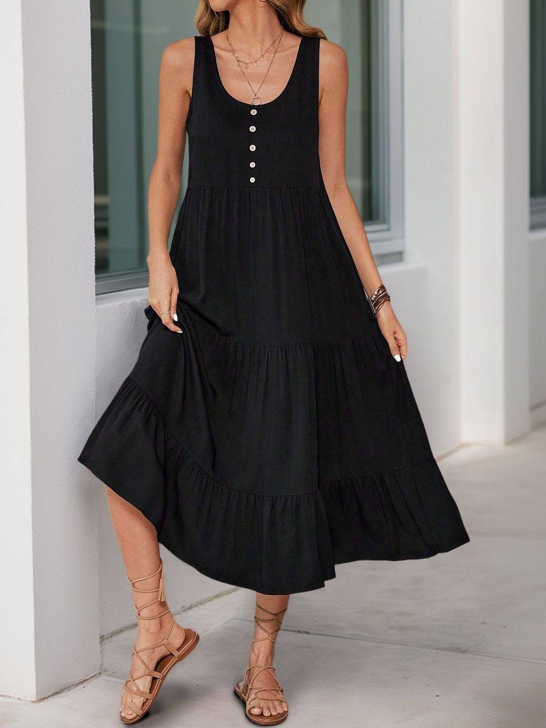 A-Line Midi Dress