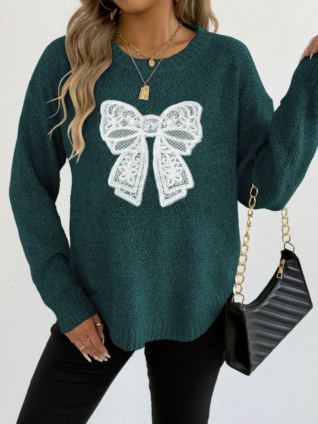 Women Embroidered Pullover with Embroidered Detail