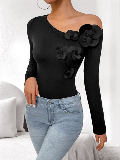 Embellished One Shoulder Bodysuit