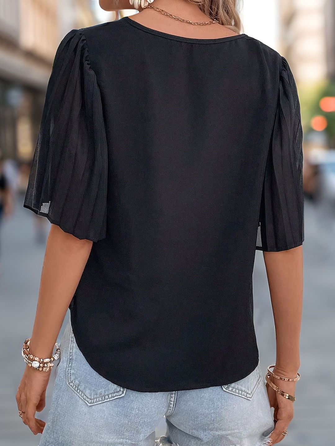 Flutter Sleeve Top