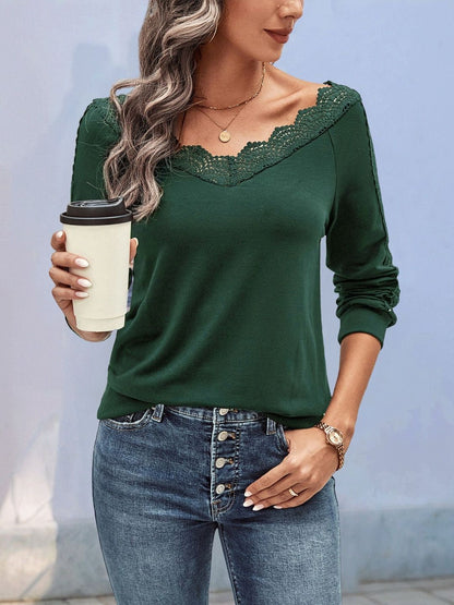 Cotton Top in Green Style 27 - Nowi Korean Fashion