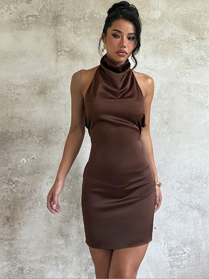 Cowl Neck Bodycon Mini Dress