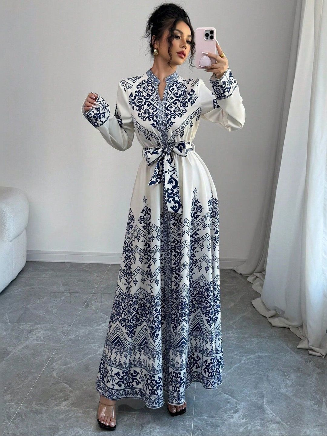 Ethnic Motifs Print A-Line Maxi Dress