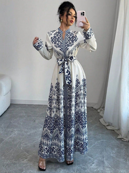 Ethnic Motifs Print A-Line Maxi Dress