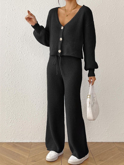 Women Ribbed Crop Cardigan
