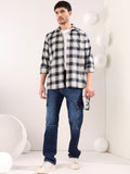 NOWI Men Checked Casual Shirt