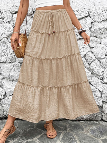 Tiered Flared Cotton Skirts