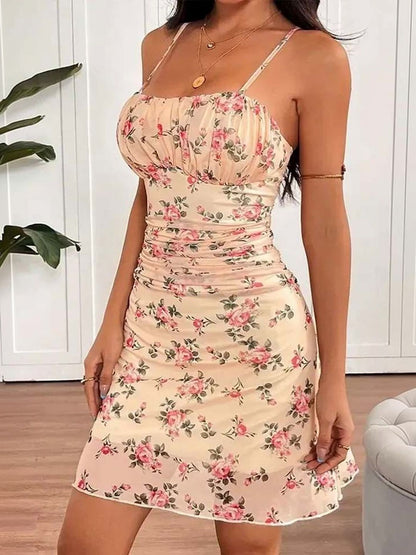 Floral Print Bodycon Mini Dress
