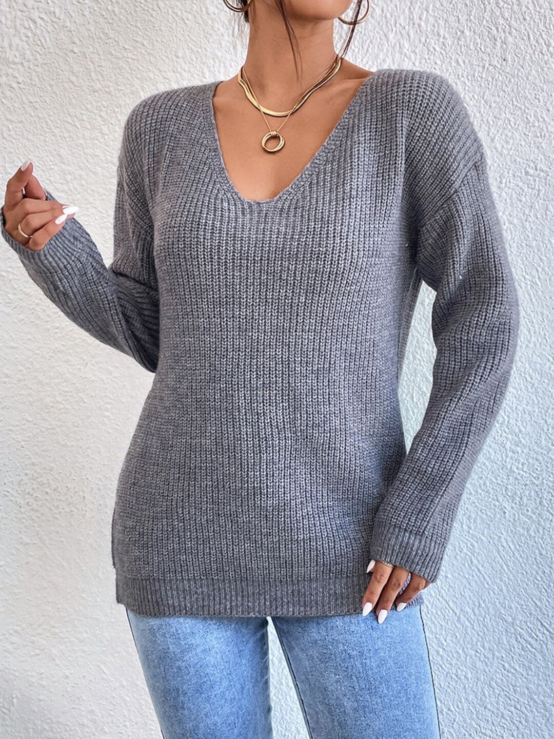 Women Ribbed Pullover