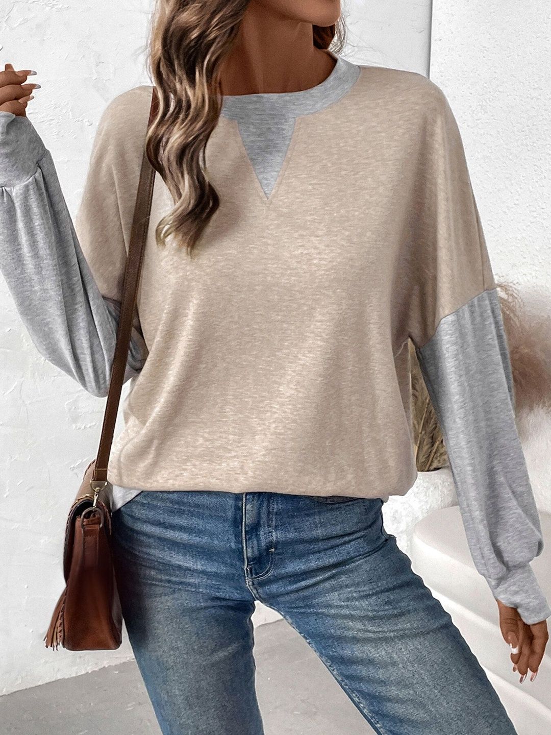 Women Colourblocked Sweatshirt
