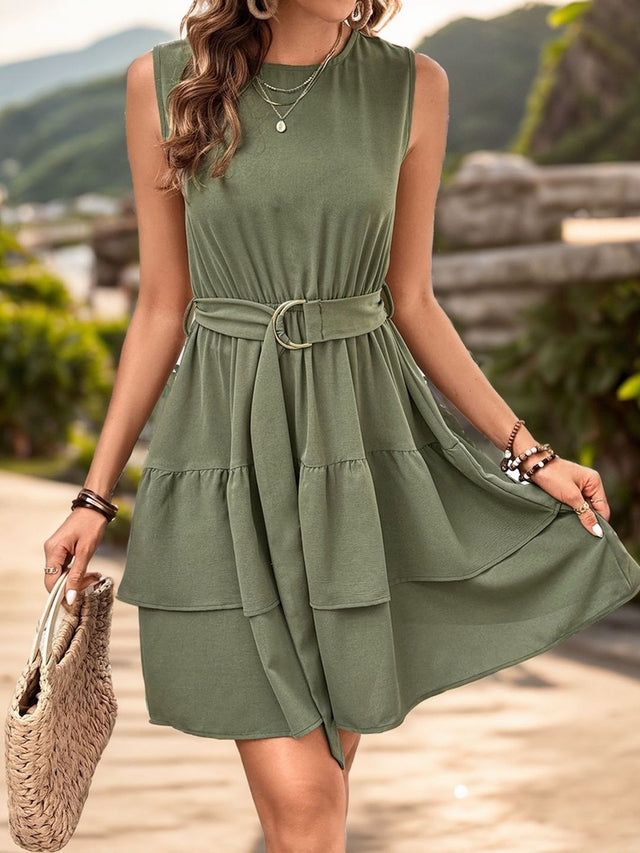 A-Line Dress Sleeveless - Nowi Korean Fashion