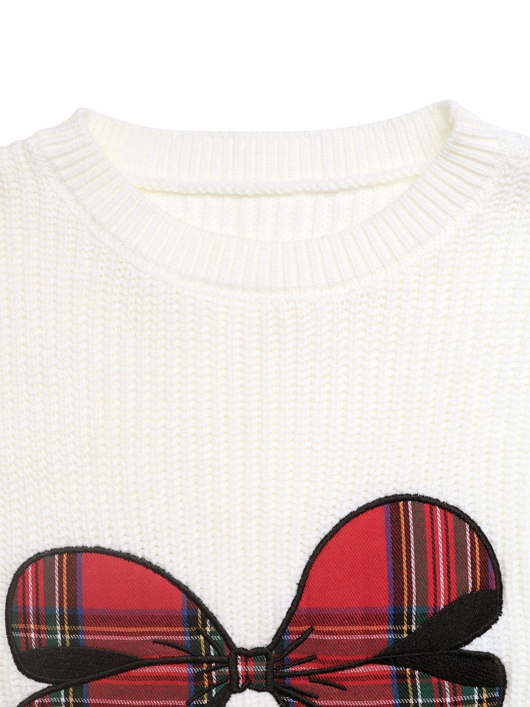Women's Nowi Women Checked Pullover With Embroidered Detail
