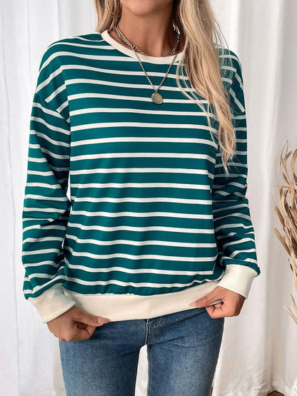 Women Striped Sweatshirt