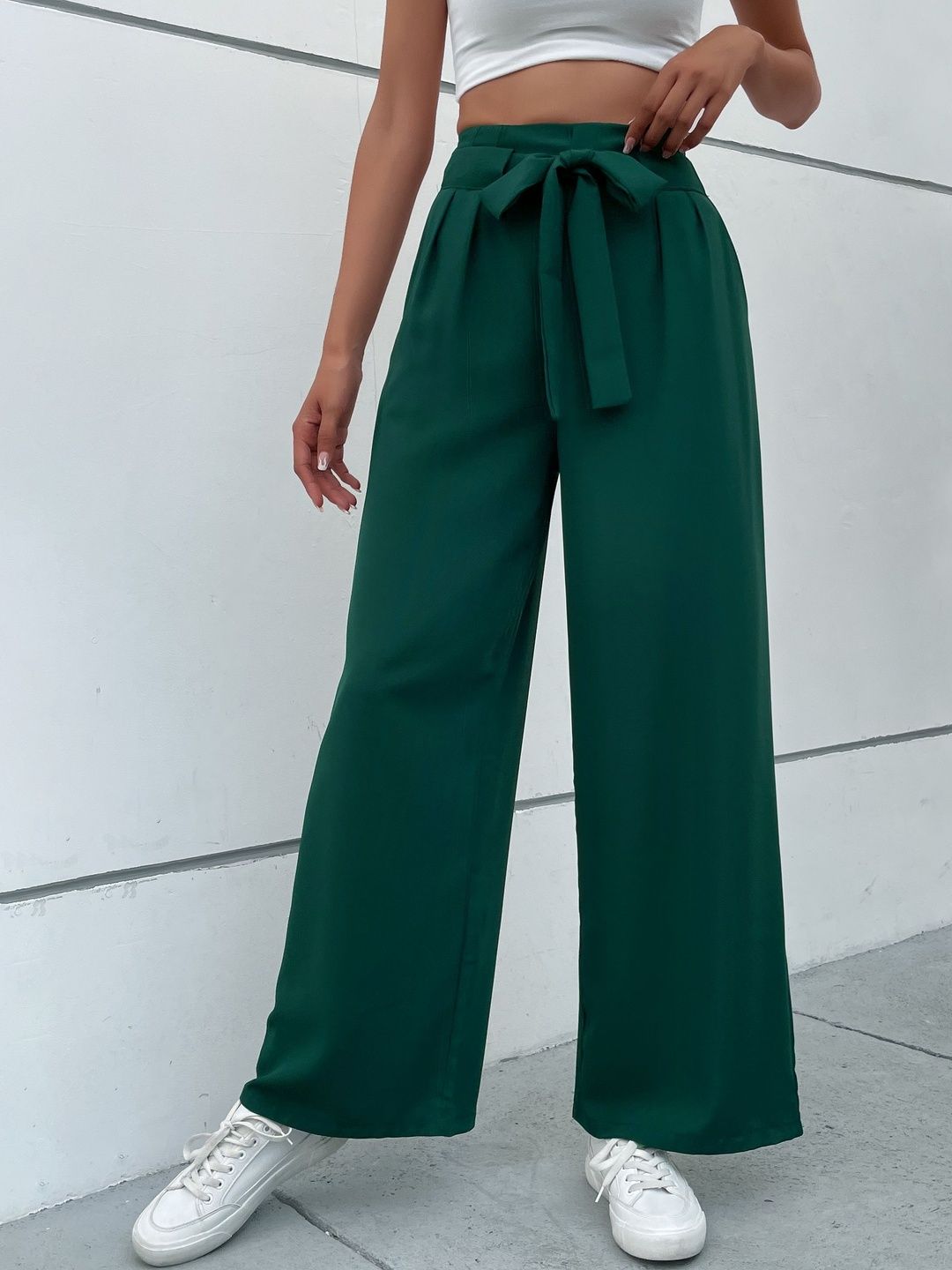 Women Non Iron Pleated Trousers