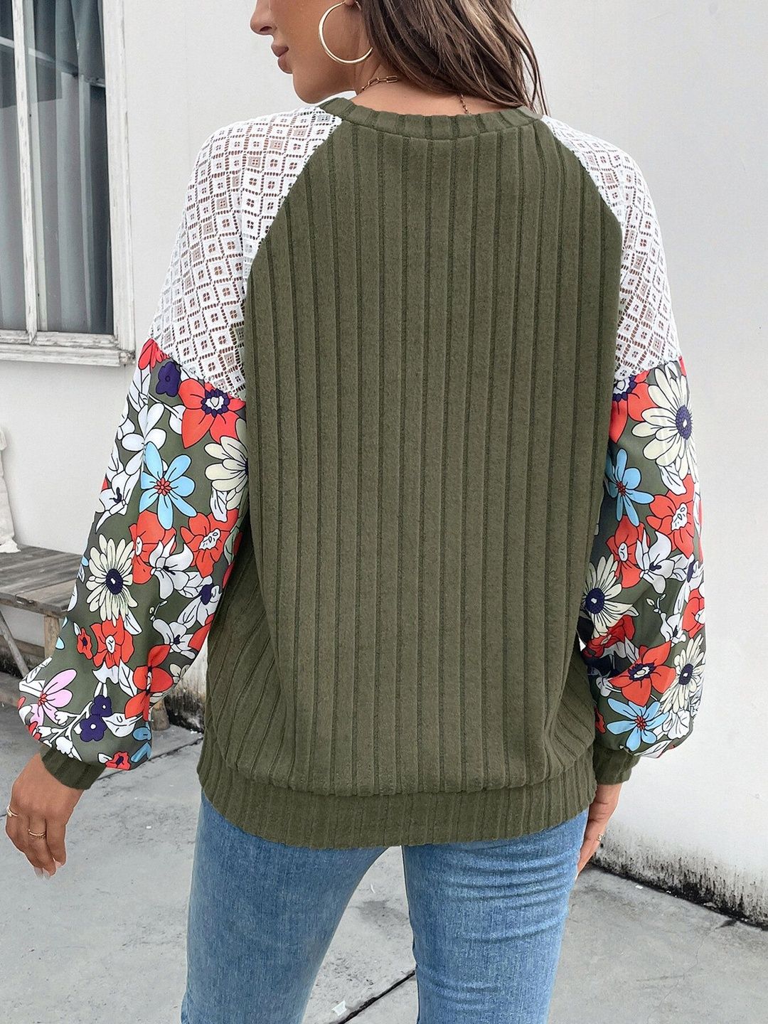 Women Floral Colourblocked T-shirt