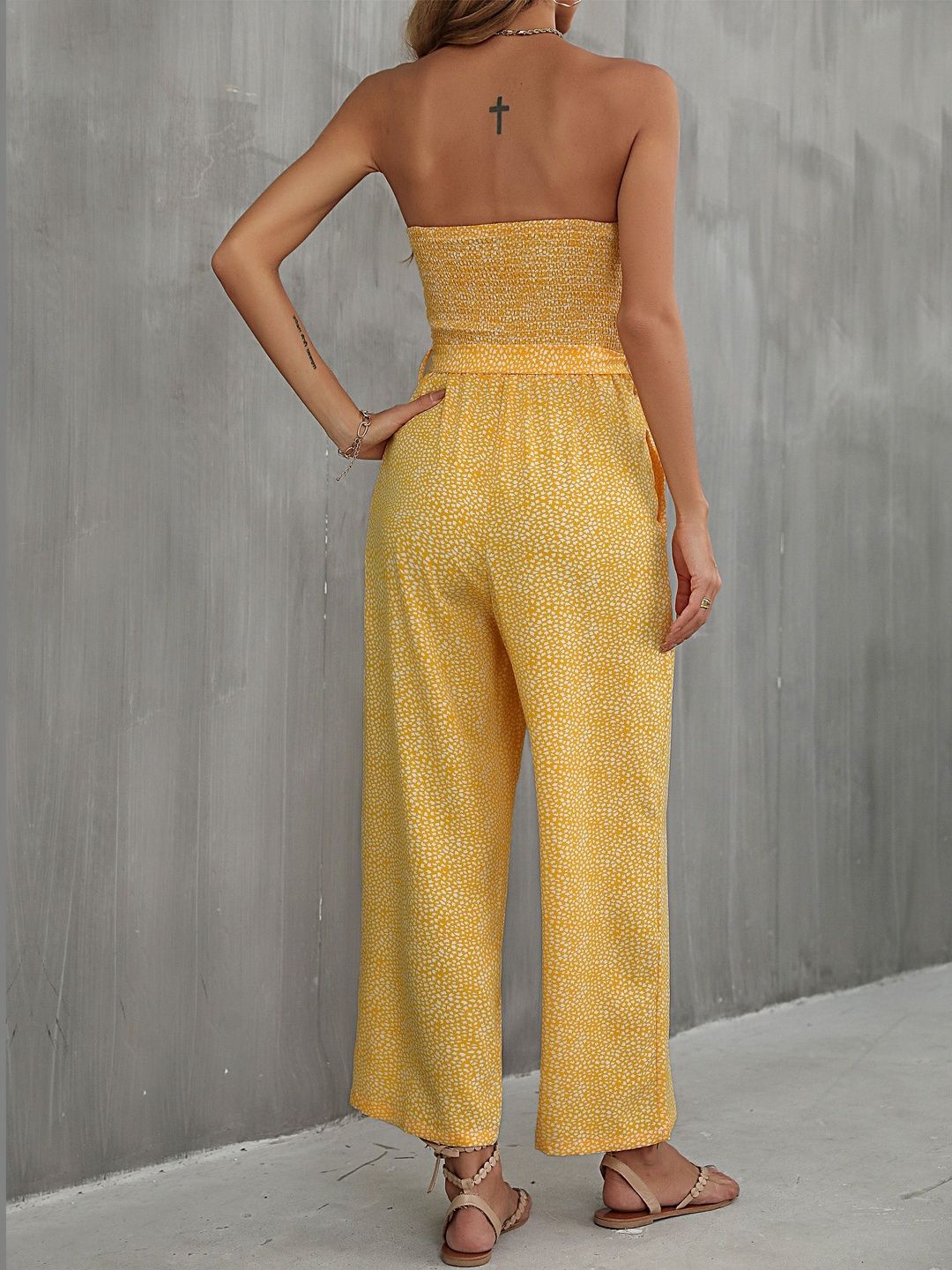Printed Culotte Jumpsuit
