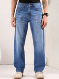 Men Regular Fit Mid-Rise Light Fade Jeans