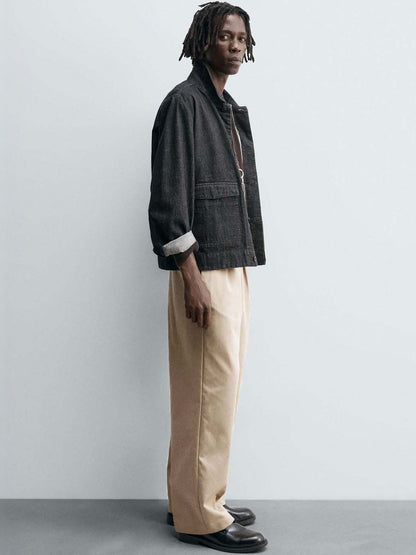 Men Pleated Trousers