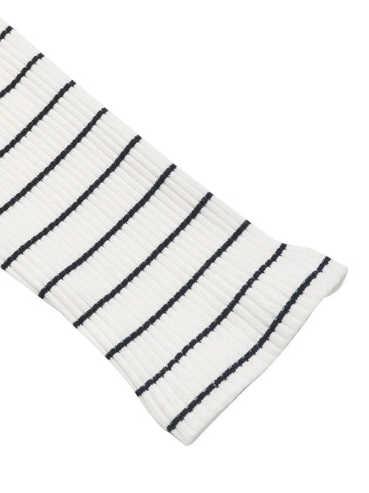Striped Cotton Round Neck Bodysuit