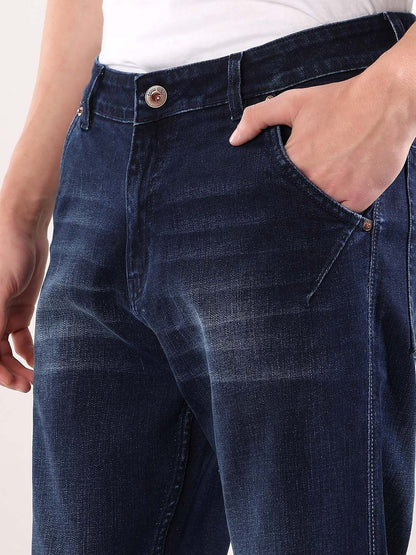 Men Straight Fit Mid-Rise Light Fade Jeans
