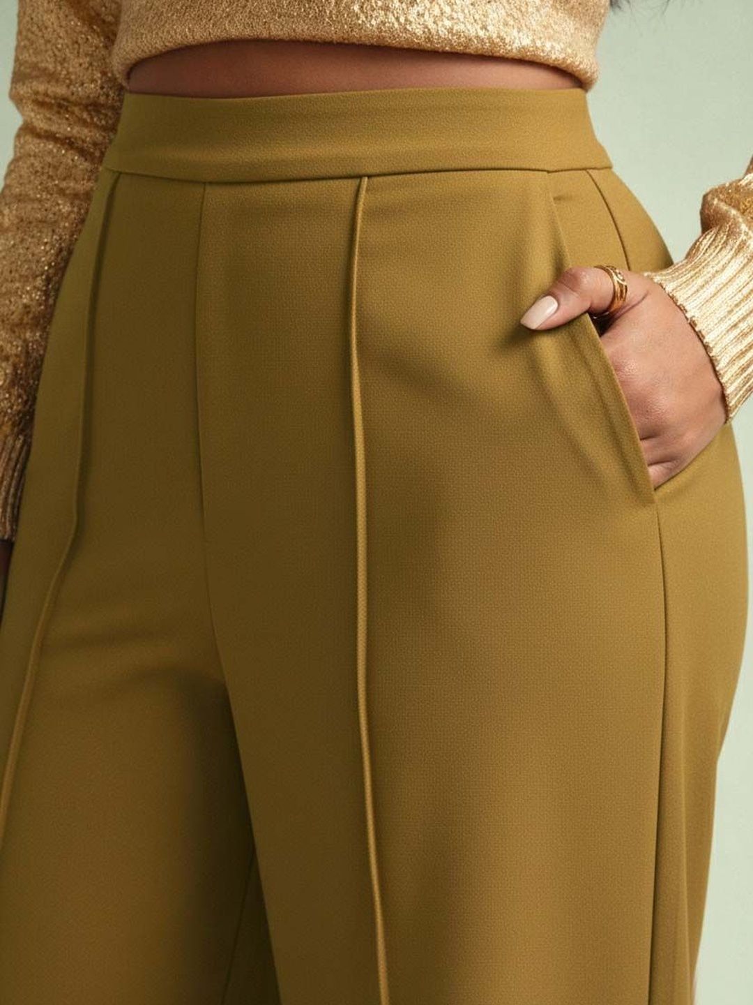 Women Wrinkle Free Trousers