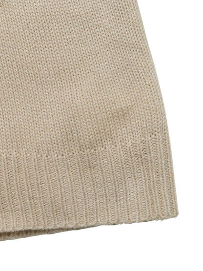 Women's Beige Nowi Women Striped Pullover Blend Regular Fit