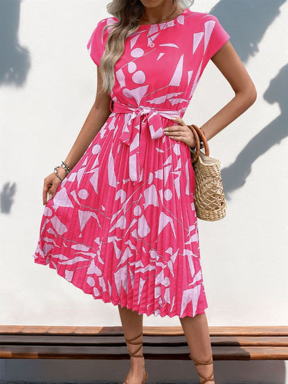 NOWI Printed Fit & Flare Midi Dress